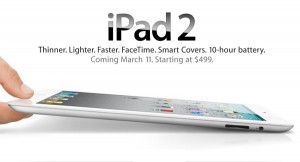 iPad 2 launches March 11, 2011